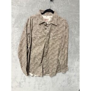 Rafter Cowboy Collection Mens XXL Paisley Print Long Sleeve Western Snap Shirt